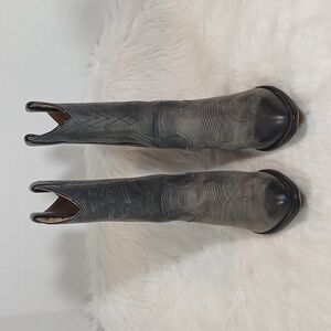 Frye Billy Short Western Gray Low Heeled Boots Sz 10 Women's